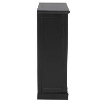Maralah Black Solid Wood 5-Shelf Cube Bookcase