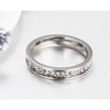 One Row Cz Wedding Eternity Band Ring Steel Womens Mens Ginger Lyne Collection - 2 of 4