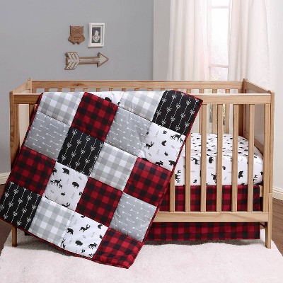 black and white buffalo plaid crib sheet