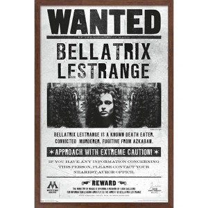 Trends International The Wizarding World: Harry Potter - Bellatrix Wanted Poster Framed Wall Poster Prints - 1 of 4