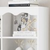63-Inch Tall 5-Tier Wooden Bookshelf Retro Style Open Bookcase Floor Standing Storage Organizer for Library Bedroom Office, White - 3 of 4