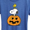 Women's - Peanuts - Snoopy Woodstock Pumpkin Short Sleeve Graphic T-Shirt - 2 of 4