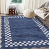 Washable Modern Scalloped Border Bedroom Living Room Rugs, Low Pile Non Slip Floor Carpet for Home - 3 of 4