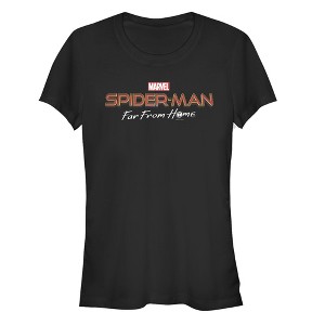 Juniors Womens Marvel Spider-Man: Far From Home Classic Logo T-Shirt - 1 of 3