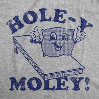 Мужские футболки Crazy Dog T-Shirts, Inc. Mens Funny T Shirts Holey Moley Sarcastic Corn Hole Graphic Tee for Men - Crazy Dog Men's T Shirt With Sarcastic Sayings Light Grey L — фото 2