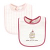 Hudson Baby Infant Girl Cotton Bibs, Sweet Bakery, One Size - 4 of 4