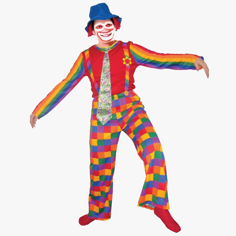 Dress Up America Jolly Clown  Costume for Adults, 1 of 2