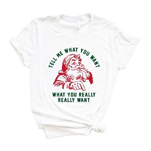 Simply Sage Market Women's Tell Me What You Want Short Sleeve Graphic Tee - 1 of 2