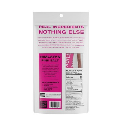 Anthem Snacks Himalayan Pink Salt Turkey Meat Stick - 10g Protein - 1oz/6ct