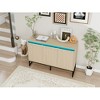 TIRAMISUBEST 3 Door Sideboard with LED, Buffet Cabinet Storage Cabinet Modern Coffee Bar Cabinet With Adjustable Shelf - 4 of 4