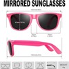 Attop Polarized Sunglasses Retro Square Design Sunglasses UV400 Fashion, Rose Red - 3 of 4