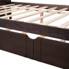 Full Size Daybed With Twin Trundle, Wooden Full Size Daybed Bed Frame With Rails For Bedroom Living Room No Box Spring Needed - 3 of 4