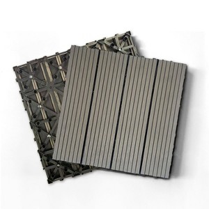 Wood Plastic Composite Deck Tiles Set of 20pcs, Composite Decking Resist Rust, Water, Weather, Indoor&Outdoor, Easy to DIY & Maintain - 1 of 4