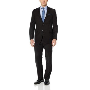 Adam Baker Men's Slim Fit 2-Piece Suit Set, Two Button Single Breasted Jacket and Trousers, Ideal for Business, Wedding, Prom - 1 of 2