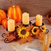 Maggift Thanksgiving Harvest Centerpiece Candle Holder, Fall Table Décor with 3 Holders for Holiday Kitchen Display - 3 of 4
