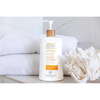 Raw Sugar Body Wash Pump Raw Coconut + Mango - 40 fl oz_1