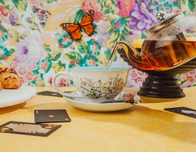 Disney Alice in Wonderland Sketch Ceramic Teacup and Saucer Set