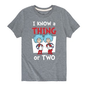 Boys' - Dr. Seuss - I Know A Thing Or Two School Short Sleeve Graphic T-Shirt - 1 of 4