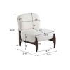 25.5" Boucle Lounge Chair,Modern Upholstered Accent Chair with Solid Wood Legs,Cozy Reading Chair for Living Room,Bedroom,Office-Baofuwish - 4 of 4