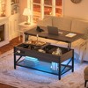 Besiost Coffee Table Lift Top with LED Light and Power Outlet - 2 of 4