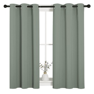 NICETOWN Grommet Top Blackout Curtains, Thermal Insulated Noise Reducing Window Drapes (Set of 2) - 1 of 4