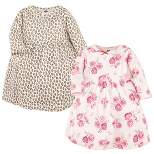 Hudson Baby Girl Cotton Dresses, Blush Rose Leopard