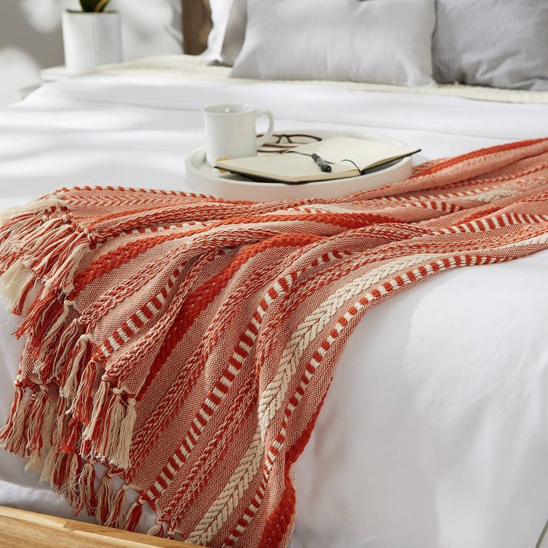 50"x60" Braided Striped Throw Blanket - Design Imports, 6 of 14