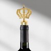 Unique Bargains Bottle Stoppers Crown Wine Stopper Zinc Alloy PTR Black Gold Tone 4.13"x1.57"x0.79" 1 Pc - 2 of 3
