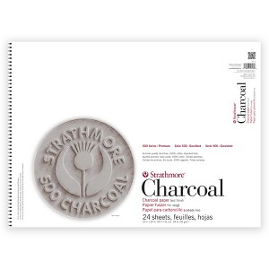 Strathmore 500 Series Charcoal Paper Pad, Assorted Colors, 24 Sheet, 18x24 inch, 1 Count - 1 of 1