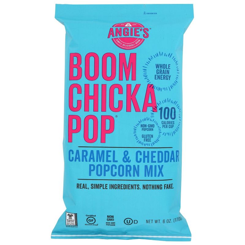 Angie&#39;s BOOMCHICKAPOP Caramel and Cheddar Popcorn Mix - 6oz/12pk, 1 of 5