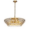 ALOADECOR 8-Light Mid Century Modern 4-Tier Antique Gold Chandelier With Crystal Accents - 4 of 4