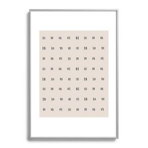 Urban Wild Studio desert check small charcoal Metal Framed Art Print - Deny Designs - 1 of 4