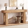 63''Long Console Table, Farmhouse Slim Entryway Sofa Table Behind The Couch for Living Room Hallway, Natural - 4 of 4