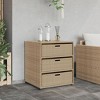 VidaXL Patio Storage Cabinet Beige 21.7"x23.2"x27.2" Poly Rattan - 3 of 4