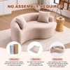 Dolonm S-Curved Chenille Sectional Sofa - Dual-Depth (21.3" & 26.8"), No Assembly, Compact for Small Spaces, Yin-Yang Design, Includes Pillows - 3 of 4