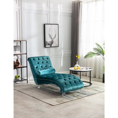 Leisure Concubine Sofa with Solid Acrylic Legs for Living Room or Bedroom