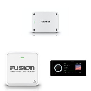 Fusion Apollo MS-RA800 Marine Stereo, MS-AP41200 4ch Amp & AP-DA214 Mono Amp Bundle - 1 of 4
