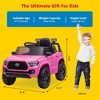 12V Kids Ride on Truck, Battery Powered Electric Car Licensed Toyota Tacoma, Electric Vehicle Toy with Remote Control - 2 of 4