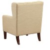 Sapphtopaz Modern Accent Chair with Button-Tufted Wingback Upholstered Club Chair with Wood Legs Classic Reading Chair for Living Room, Bedroom - 3 of 4