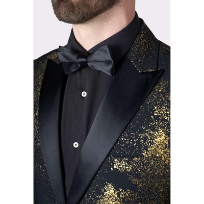 OppoSuits Men's Party Blazer - Christmas Holiday Outfit - Slim Fit - Black and Gold - Size 36 — фото 5