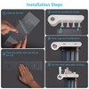 Toothbrush Holders for Bathrooms Toothpaste Dispenser, 4 Cups Automatic Toothpaste Squeezer Kit Wall Mounted for Kids Family Bathroom Use - 3 of 4