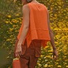 Women's Sleeveless Shirts Crew Neck Athletic Cropped Tank Shirts Loose Summer Shirts - 3 of 4