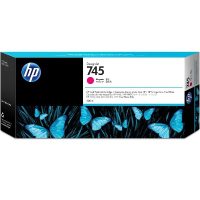 HP Inc. 745 300-ml DesignJet Magenta Ink Cartridge, F9K01A