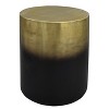 Royal Hampton Drum Shape Side Table with 16.5" Round Top, Antique Brass Ombre - 3 of 4
