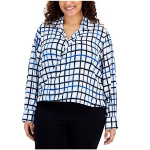 Calvin Klein Womens Printed Wear to Work Pullover Blouse - 1 of 1