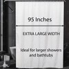 Evideco French Home Goods White Extra Wide Shower Curtain Polyester 16 Rings 95"W x 79"H - 2 of 4