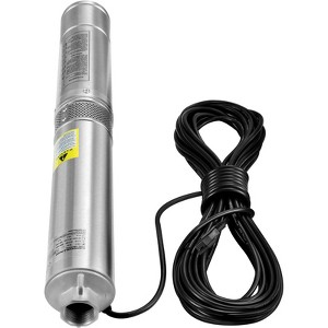VEVOR Deep Well Submersible Pump, 1HP 230V/60Hz, 37gpm Flow 207ft Head, with 33ft Electric Cord, 4\" Stainless Steel Water Pump for Industrial - 1 of 4