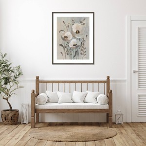 Amanti Art Poppies in Blue II by Silvia Vassileva Wood Framed Wall Art Print - 1 of 4