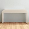 Mshliw 59" Entryway Console Table with Rounded Silhouette and 2 Drawers, Dining Table, Retro Fluted Accent Desk for Living Room or Hallway - 2 of 4