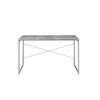 Metal & Composite Wood Industrial Style Writing Desk with Faux Concrete Top and Metal Sled Base - 4 of 4